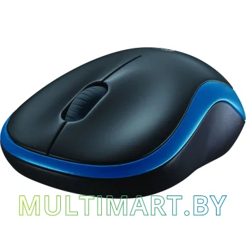Мышь Logitech M185 (черный/синий) картинка 2